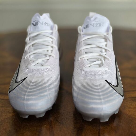 Nike Vapor Elite 1 Football Cleats White Metallic Silver Men’s Size 9 FB3288-100 - Picture 3 of 15